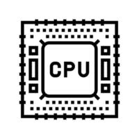 cpu halfgeleider productie lijn pictogram vectorillustratie vector