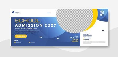 school toelating web banner sjabloon ontwerp illustratie vector