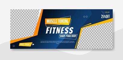 fitness web banner sjabloon ontwerp illustratie vector