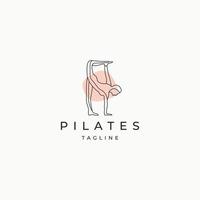 pilates yoga logo pictogram ontwerp sjabloon platte vectorillustratie vector