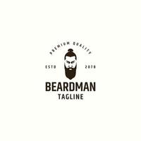 baard man logo pictogram ontwerp sjabloon platte vectorillustratie vector