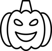 halloween pompoen lijn icoon vector