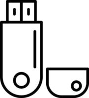 pictogram pendrive lijn vector