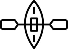 kajak lijn lijn icoon vector
