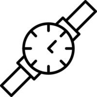 horloge lijn icoon vector