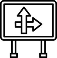 verkeersbord lijn pictogram vector