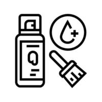 duidelijke coating lijn pictogram vectorillustratie vector