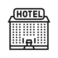 hotel gebouw lijn pictogram vectorillustratie vector