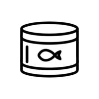 ingeblikte tonijn vector pictogram. geïsoleerde contour symbool illustratie