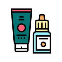 serum en crème schoonheid cosmetica kleur pictogram vectorillustratie vector