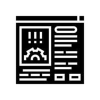 fouten rapporteren glyph pictogram vectorillustratie vector