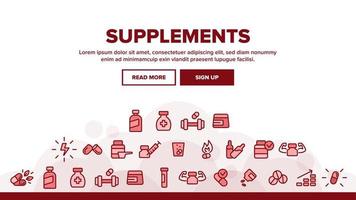 supplementen landing header vector