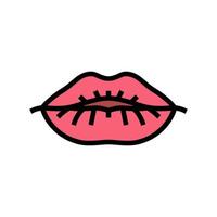 lip gezichtskleur pictogram vectorillustratie vector