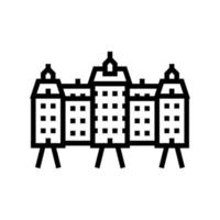 paleis huis lijn pictogram vectorillustratie vector