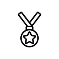 gouden medaille pictogram vector. geïsoleerde contour symbool illustratie vector