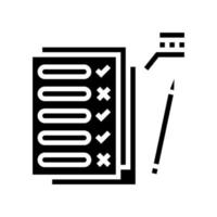 school examen glyph pictogram vectorillustratie vector