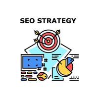 seo strategie pictogram vectorillustratie vector