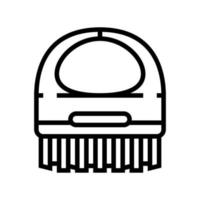 borstel spa salon accessoire lijn pictogram vectorillustratie vector