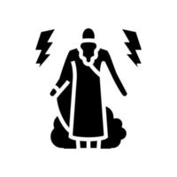 goden oude griekenland glyph pictogram vectorillustratie vector