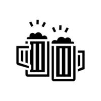 drink bier heren vrije tijd glyph pictogram vectorillustratie vector