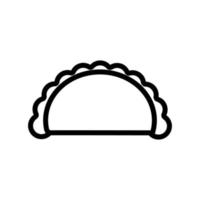 taco pictogram vector. geïsoleerde contour symbool illustratie vector