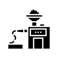 worsten productie glyph pictogram vectorillustratie vector