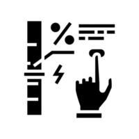 economie en energiebesparing glyph pictogram vectorillustratie vector