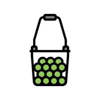 bal hopper tennis kleur pictogram vectorillustratie vector