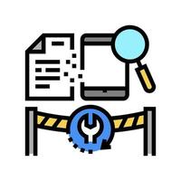 computer forensische diensten kleur pictogram vectorillustratie vector