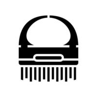 borstel spa salon accessoire glyph pictogram vectorillustratie vector