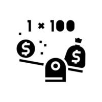 hefboomwerking help glyph pictogram vectorillustratie vector