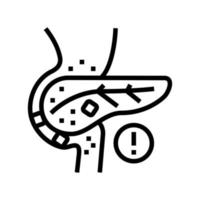 stenen in pancreas lijn pictogram vectorillustratie vector