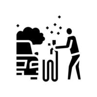 auto schilderij glyph pictogram vectorillustratie vector