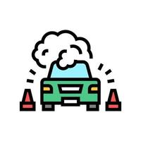 gebroken auto kleur pictogram vectorillustratie vector