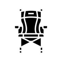 draagbare jachtstoel glyph pictogram vectorillustratie vector