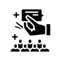 adviesraden en mentoren glyph pictogram vectorillustratie vector