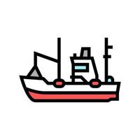 vissersboot kleur pictogram vectorillustratie vector