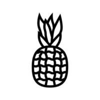 ananas tropisch fruit lijn pictogram vectorillustratie vector