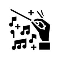 klassieke muziek concert glyph pictogram vectorillustratie vector
