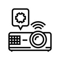 projector reparatie lijn pictogram vectorillustratie vector