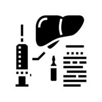 vaccinatie lever glyph pictogram vectorillustratie vector