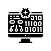 school computer glyph pictogram vectorillustratie vector