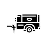 diesel luchtcompressor glyph pictogram vectorillustratie vector