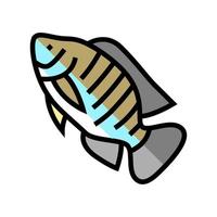 nijl tilapia kleur pictogram vectorillustratie vector