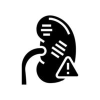 nierfalen glyph pictogram vectorillustratie vector