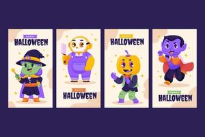 halloween monsters sociale media sjabloon vector