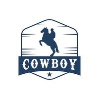 cowboy figuur silhouet in paard lassoing vector