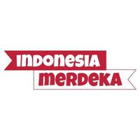 indonesië onafhankelijkheidsdag sticker vector