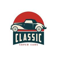 illustratie klassieke auto logo sjabloon vector