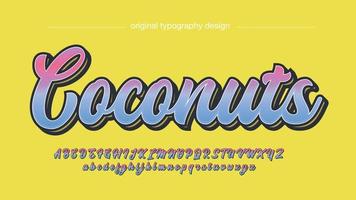 paars zomer modern cursief artistiek lettertype vector